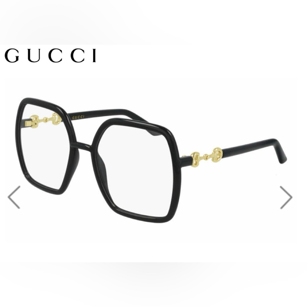 Gucci Black and Gold Women's Glasses GG0890O(worn once)